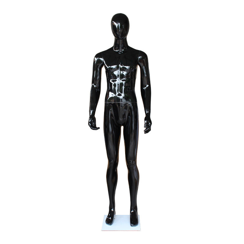 Egg Head Male Dress Form Mannequin Lifelike Men Dummy for Display Garments
