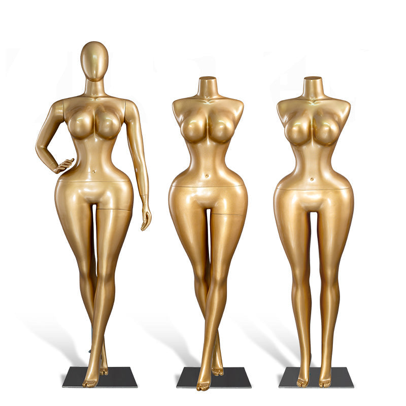 Plus-Size Female Mannequin with Slender Waist and Curvy Figure for Shop Window Display