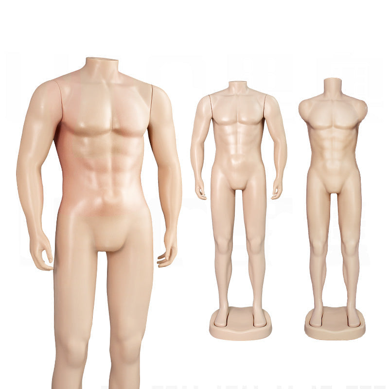 2025 New Cheap Plastic Male Mannequin Without Head Full Body Man Mannequins Man Dummy for Clothing Boutique Store Display
