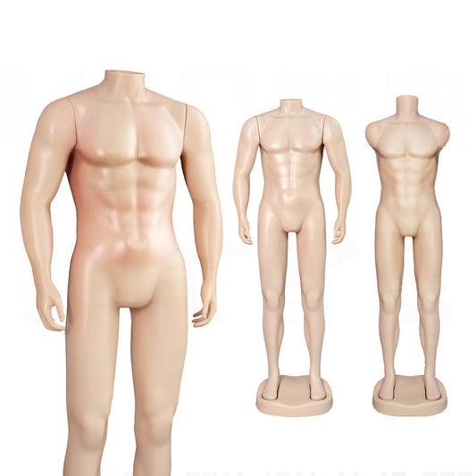 2025 New Cheap Plastic Male Mannequin Without Head Full Body Man Mannequins Man Dummy for Clothing Boutique Store Display