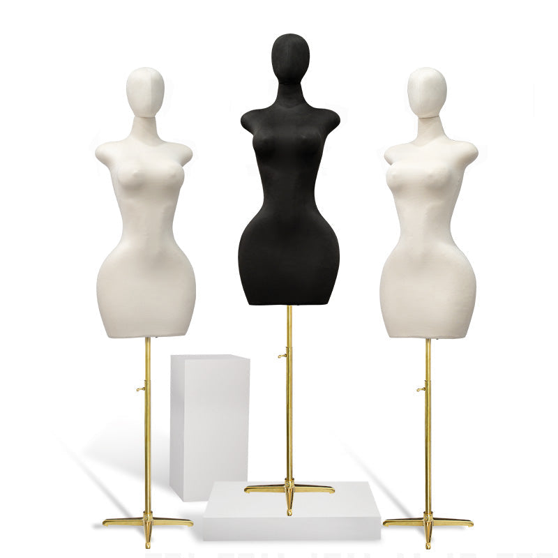 BBL Half Body Curvy Female Mannequin Big Hip Big Boobs Dress Form Female Torso Pinable Foam Mannequin