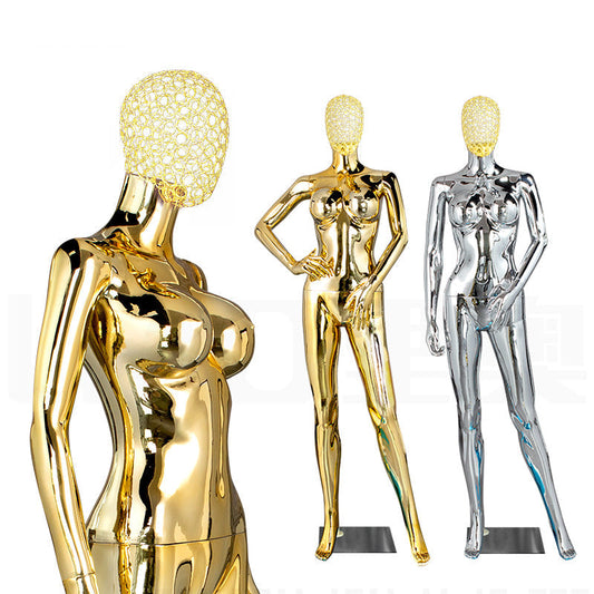 Women Full Body PlasticChrome Female Mannequins Original Factory With Wholesale Price With Metal Head