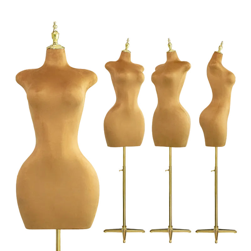 Plus size Velvet half body mannequin female Torso Big breasts big butts Upper Body Dress Form women clothes store