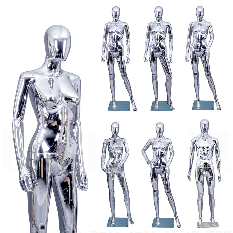 Hot Selling Silvery Golden Chrome Mannequin for Wedding Dress