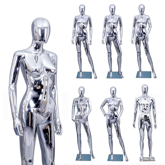 Hot Selling Silvery Golden Chrome Mannequin for Wedding Dress
