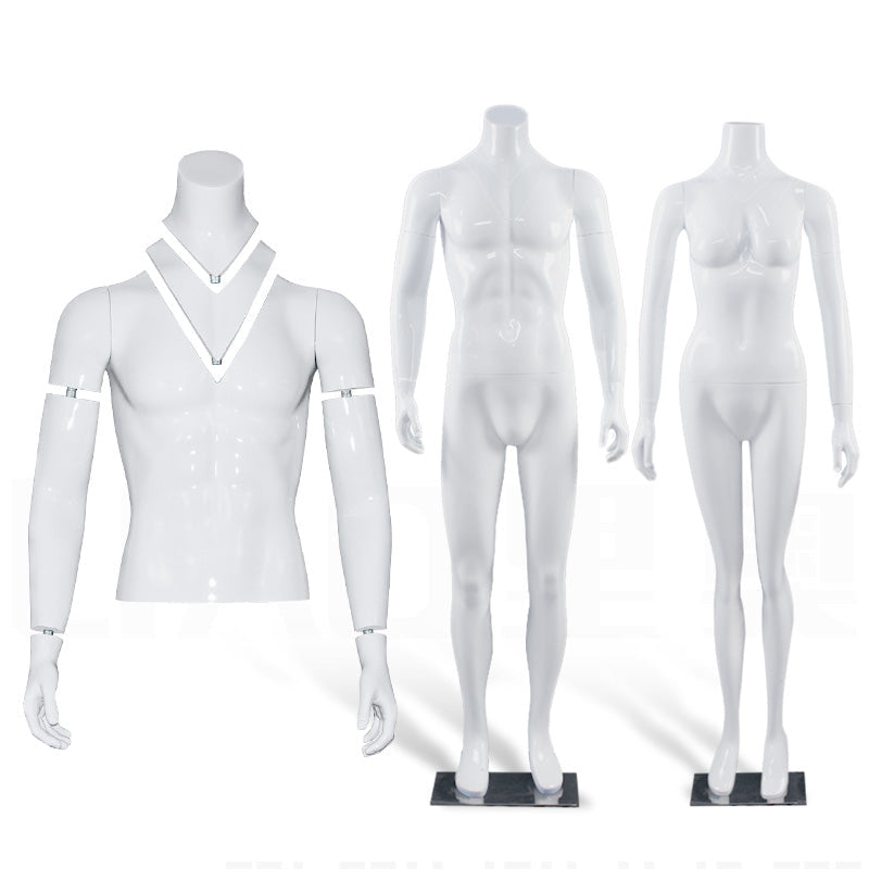 High Quality Adjustable Women Male E-commerce Mannequin Clothing Display Detachable