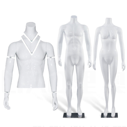 High Quality Adjustable Women Male E-commerce Mannequin Clothing Display Detachable