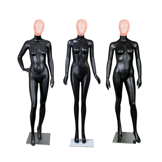 Fashion Display Rose Gold Face and Arms Metal Plating Female Mannequins Full Body