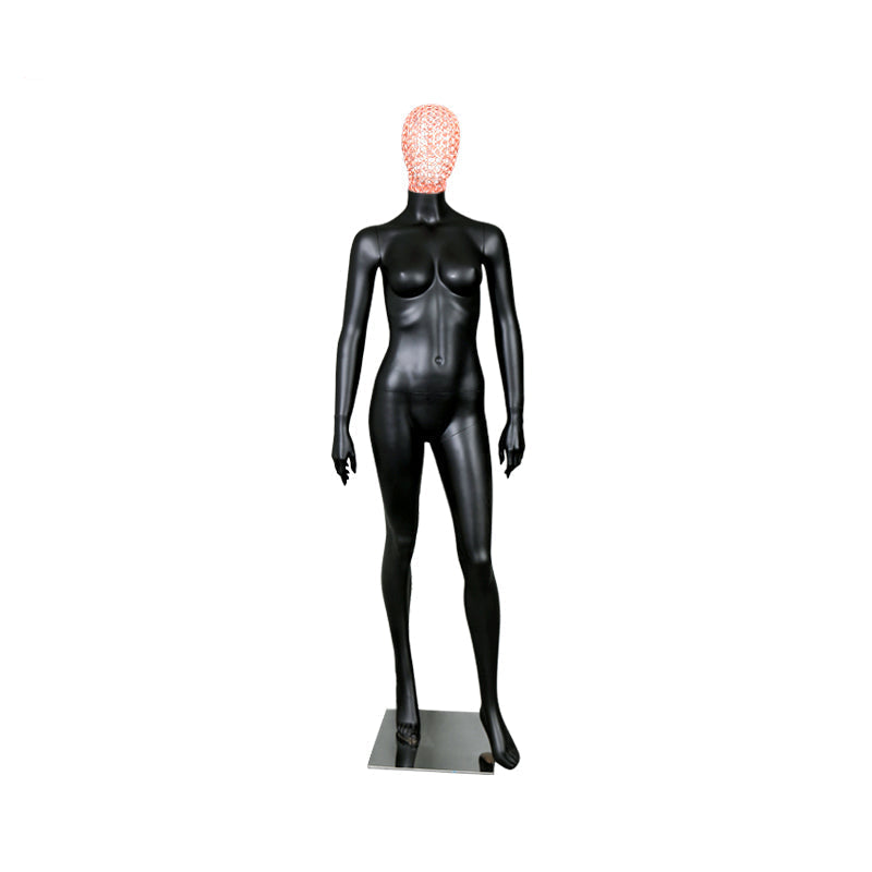 Fashion Display Rose Gold Face and Arms Metal Plating Female Mannequins Full Body