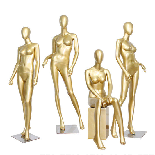 High Quality Golden Underwear Bra Female Mannequin Women Clothing Window Fashion Display