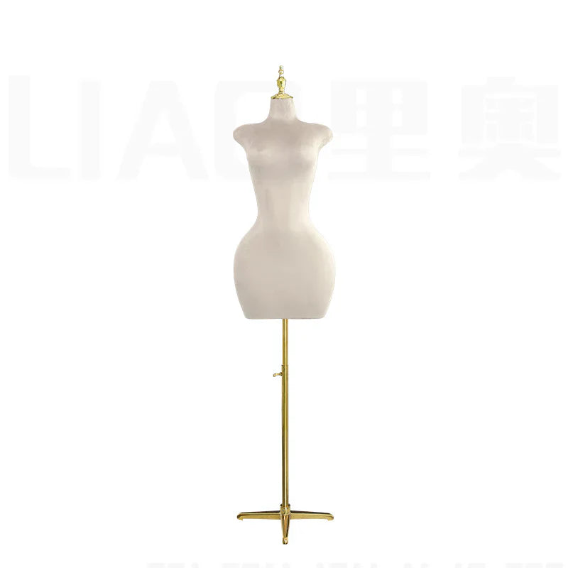 Plus size Velvet half body mannequin female Torso Big breasts big butts Upper Body Dress Form women clothes store