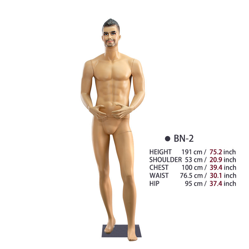 US Stock Hot Sale Male Plastic Mannequin Muscular Plus Size Fashion Mannequins Dummy for Clothes Boutique Display